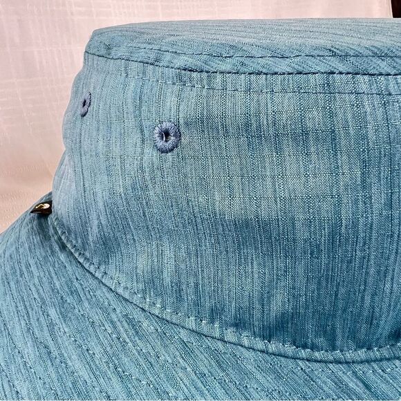 Sunday Afternoon Sunfire Adj Teal Bucket Sun Fishing Boating Hat With Strap - Picture 5 of 13